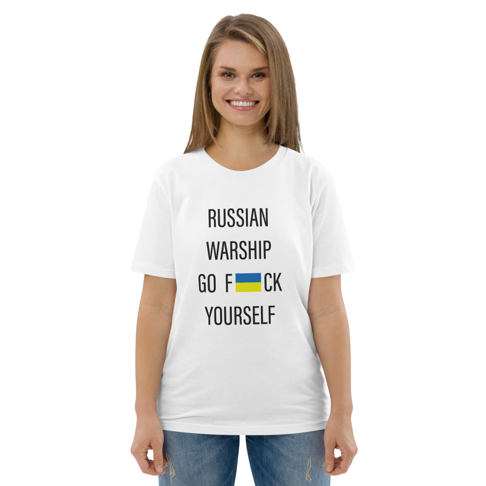 Russian Warship Go F***k Yourself | Unisex organic cotton t-shirt white